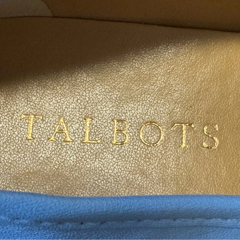 Talbots Tranquil Blue Laura Tassel Soft Napa Leather Loafers Women’s‎ Size 7.5